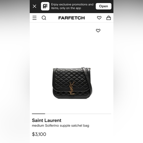Saint Laurent Solferino medium quilted leather satchel bag - Picture 4 of 8